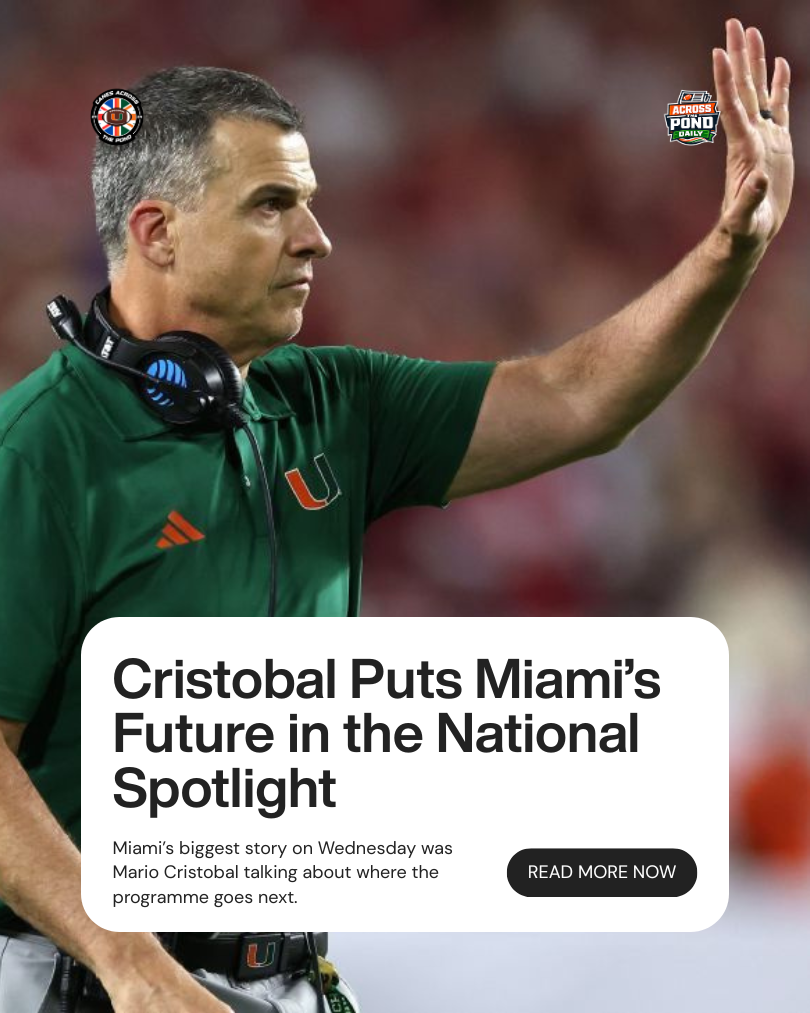 Across the Pond Daily: Cristobal Puts Miami’s Future in the National Spotlight