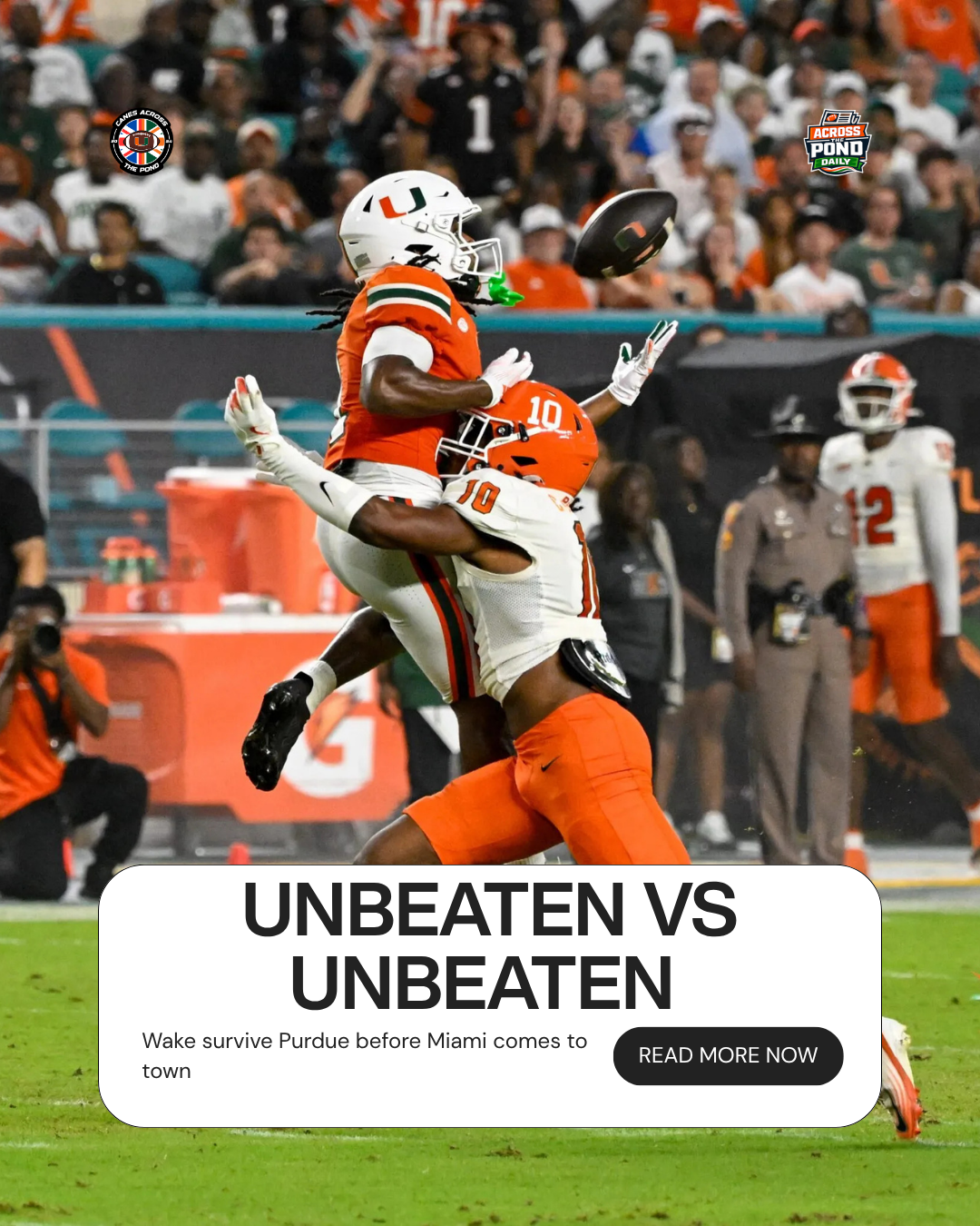 Across the Pond Daily: Wake Forest Survive Double-OT Before Miami Comes to Town