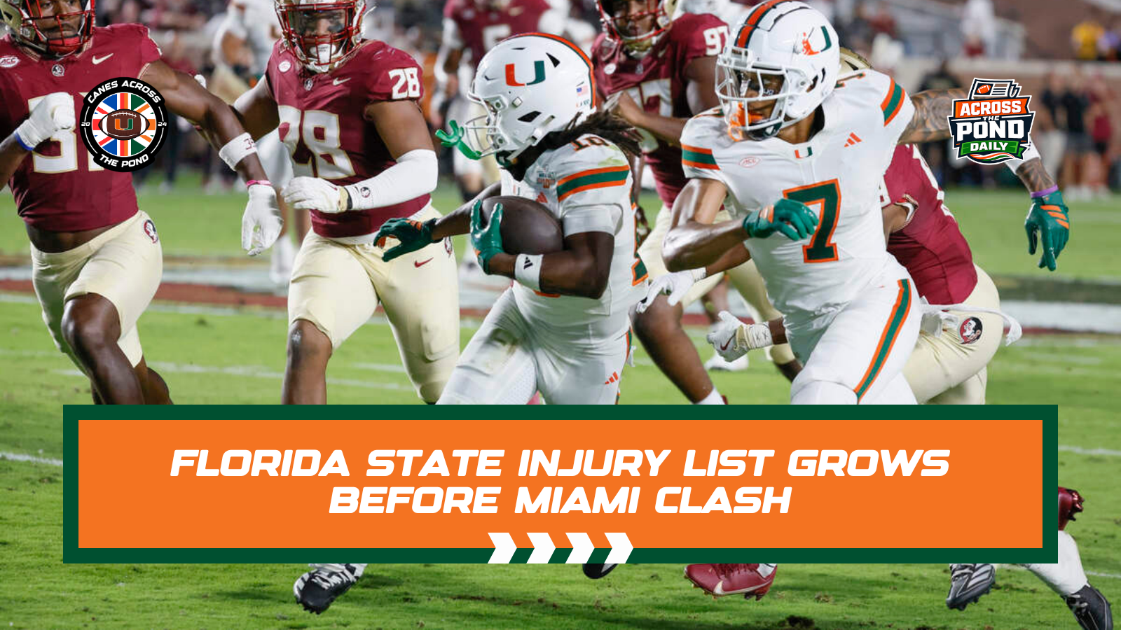 Across the Pond Daily: Florida State Injury List Grows Before Miami Clash