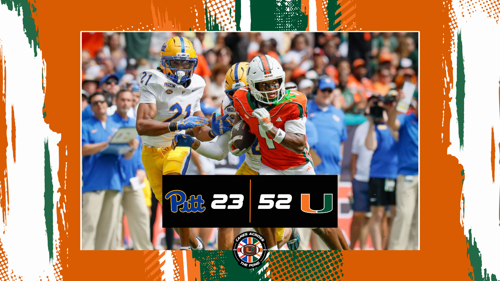 No. 1 Miami Hurricanes beat Pittsburgh 52-23 at Hard Rock Stadium.